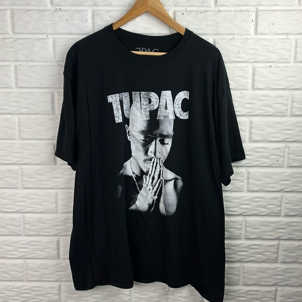 2PAC TUPAC GRAPHIC T SHIRT BLACK 100% COTTON 2023 MENS SIZE XXL